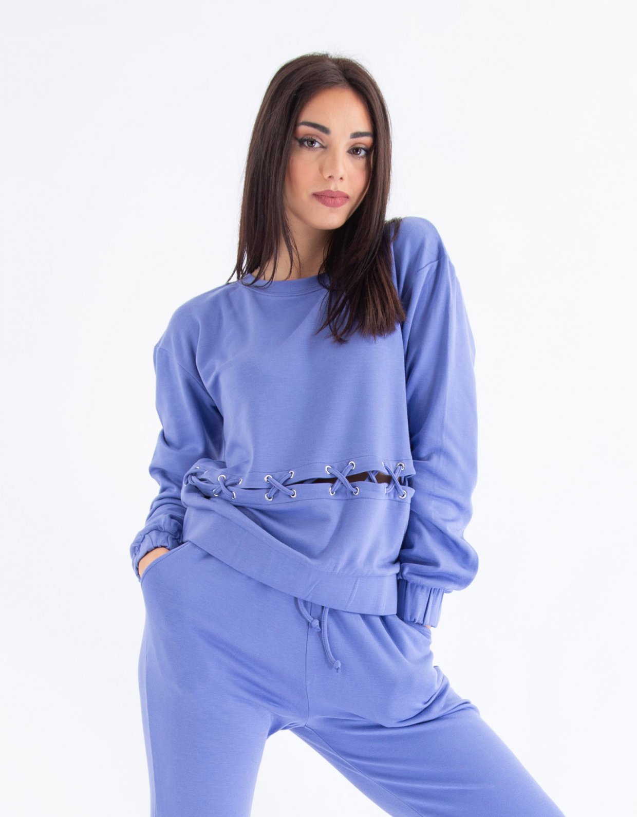 Kendall + Kylie Lace up sweatshirt
